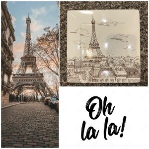Decorative City Scenes Parisian Eiffel Tower Plate